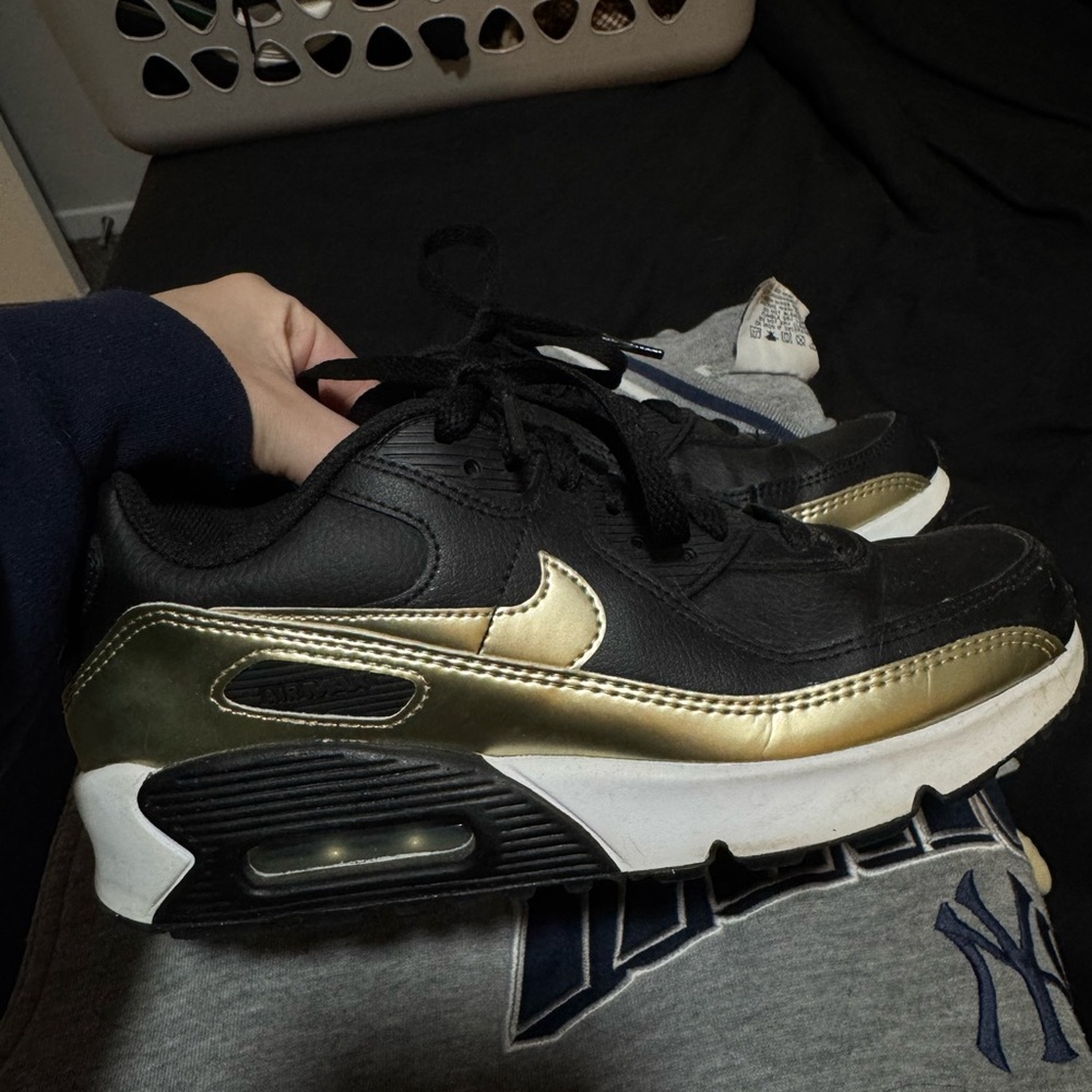 Nike Black and Gold Women's Sneakers